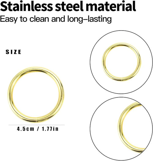 10 Pcs Gold Napkin Rings - Image 2
