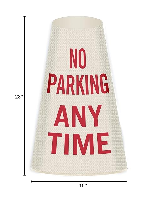 SmartSign “No Parking Any Time” Bright Reflective Cone Message Sleeve - Image 6