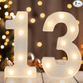 Decorative Led Light Up Numbers, 13th Birthday Decorations, Warm White Led by Weareyourgoodpartners