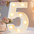 Pooqla Decorative LED Light Up Number Letters, Battery Operated by Pooqla