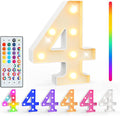 Pooqla Colorful Light Up Numbers, 35 Colors LED Marquee Number Lights by Pooqla