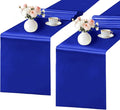 SHEJIZE 2 Pack Royal Blue Satin Table Runner 12x108 Inches Long, Bright Silky by SHEJIZE