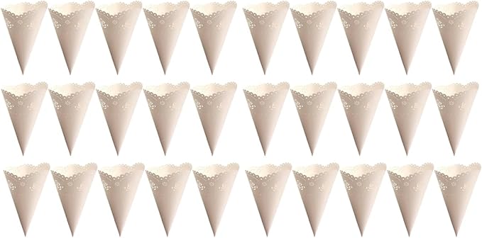 jojofuny 40 Pcs Rose Petals Party Confetti Cone Holder Candy Cone Bags Confetti by jojofuny