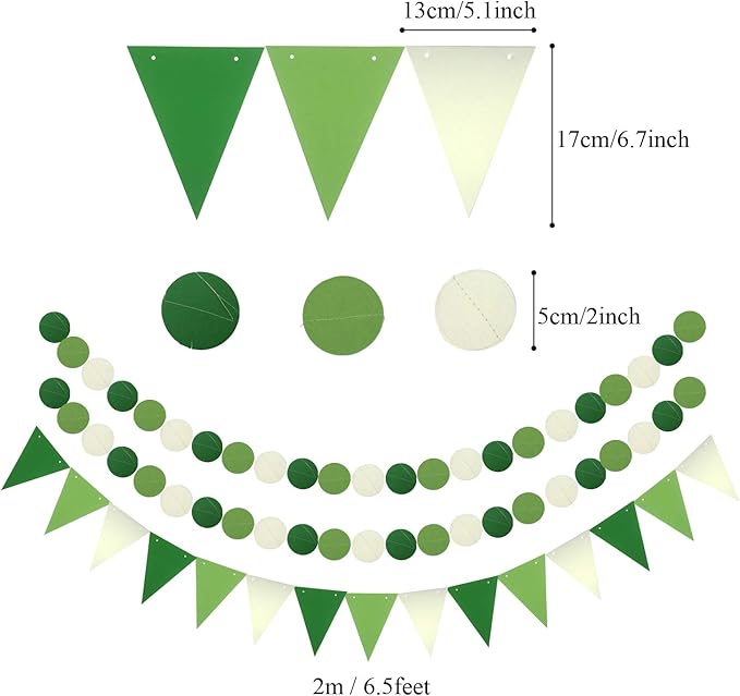 ZERODECO Party Decoration, Pom Poms Flowers, Garlands String Polka Dot and - Image 5