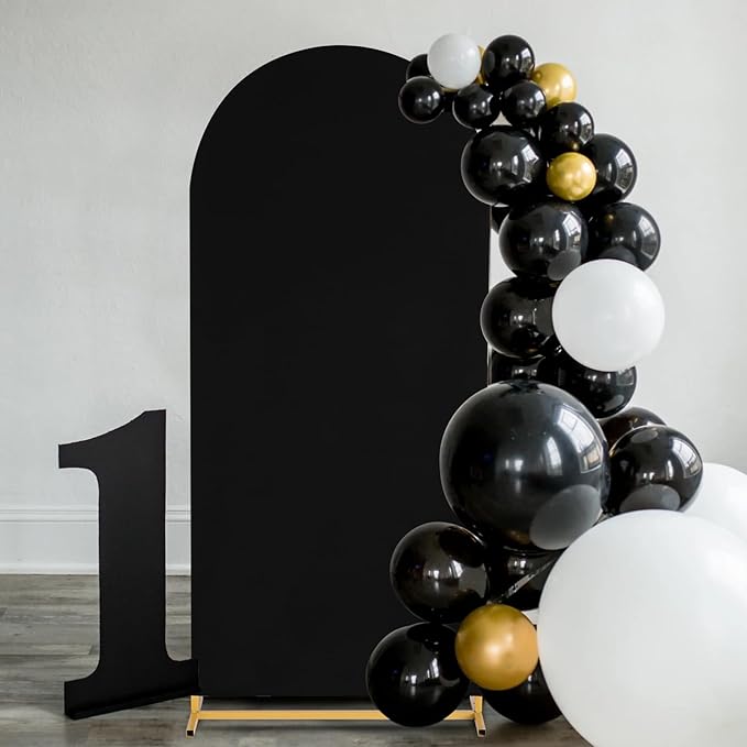 Black Arch Backdrop Cover 2.2ft x 5ft Fitted Spandex Arch Cover Balloon Arch - Image 8