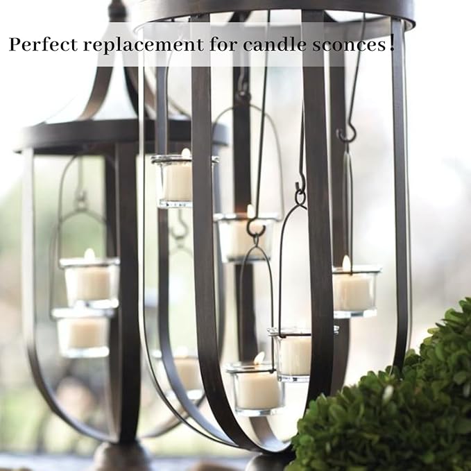 Letine Tealight Candle Holder Set of 12- Clear Glass Votive Candle Holders Bulk - Image 6