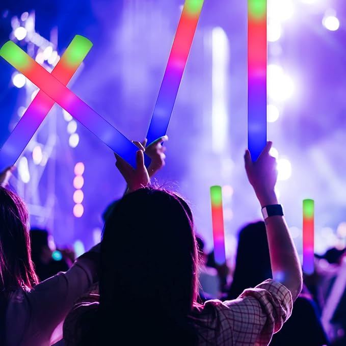 LifBetter Light Up Glow Sticks Bulk, LED Foam Sticks 112 pcs Glow in The Dark - Image 9