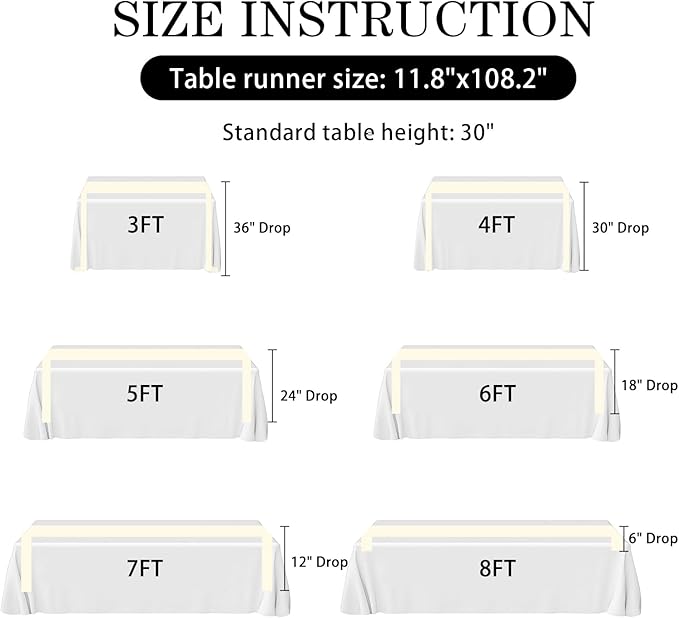 SHEJIZE 2 Pack White Satin Table Runner 12x108 Inches Long, Bright Silky Smooth - Image 9