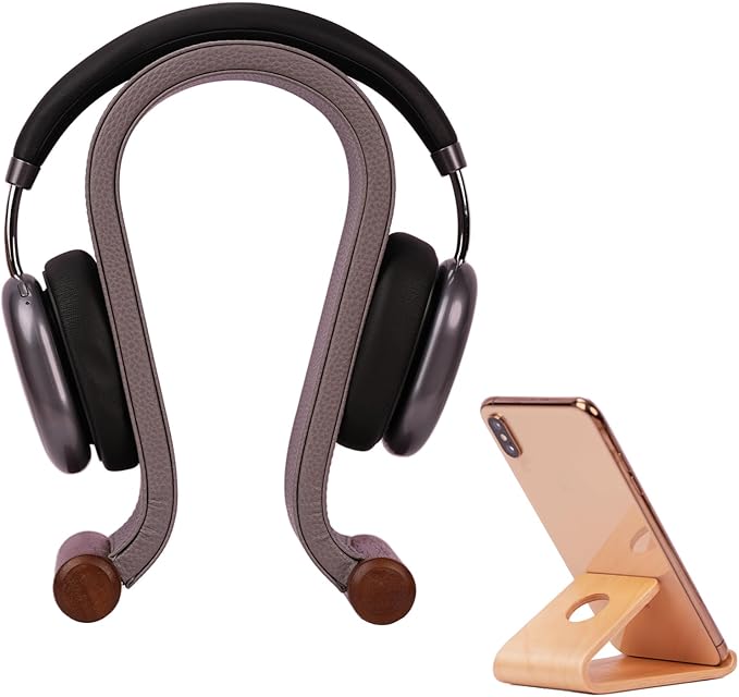 Wood Headphone Stand for Desk - Image 2
