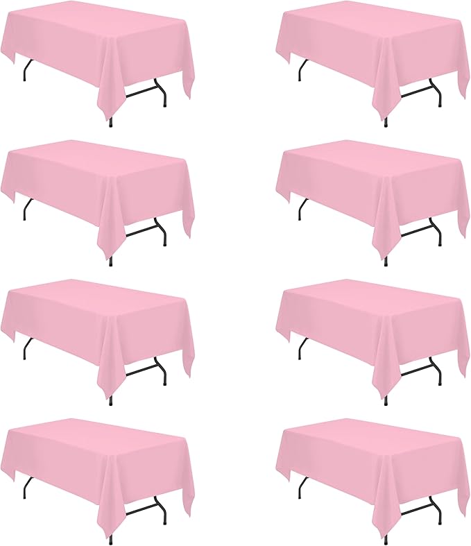 BRILLMAX 8 Pack Pink Tablecloths by BRILLMAX