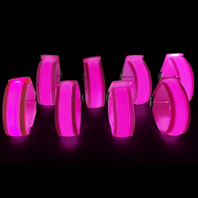 8 Pack LED Bracelets Light Up Wristbands, Glow Flashing Wristbands Glow in The - Image 2
