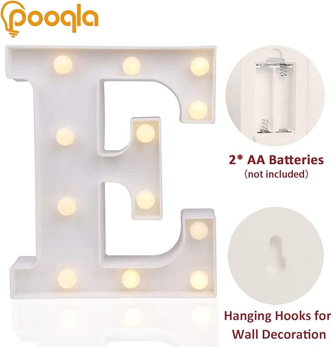 Pooqla LED Marquee Letter Lights Sign, Light Up Alphabet Letter - Image 2