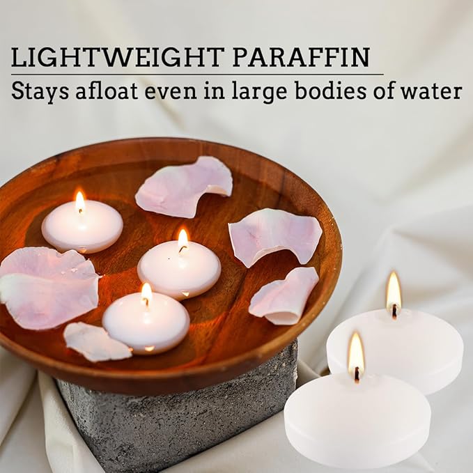 10 Hour Floating Candles, for Cylinder Vases, Centerpieces at Wedding - Image 7