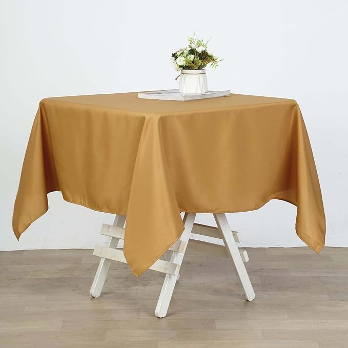 Efavormart 54x54 Gold Wholesale Linens Seamless Polyester Square Linen - Image 3