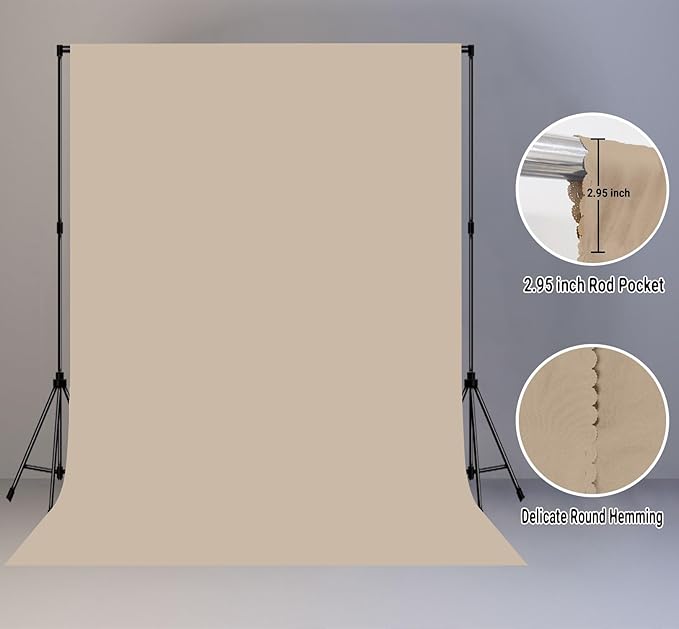 Beige Screen Backdrop 5x7ft Photography Background Meeting Photo Studio - Image 2