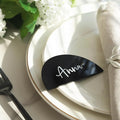UNIQOOO 20 Pcs Black Semicircle Acrylic Place Cards, DIY Blank Half Circle by UNIQOOO