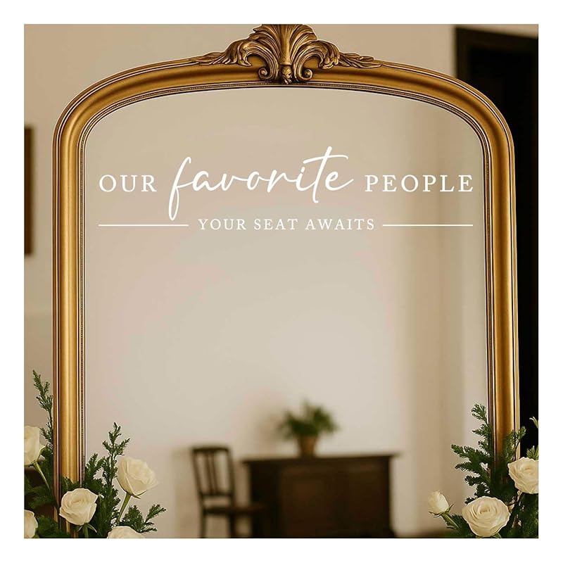 Our Favorite People Vinyl Decal, Find Your Seat Vinyl Decal, Wedding Sign Decal by Japrex