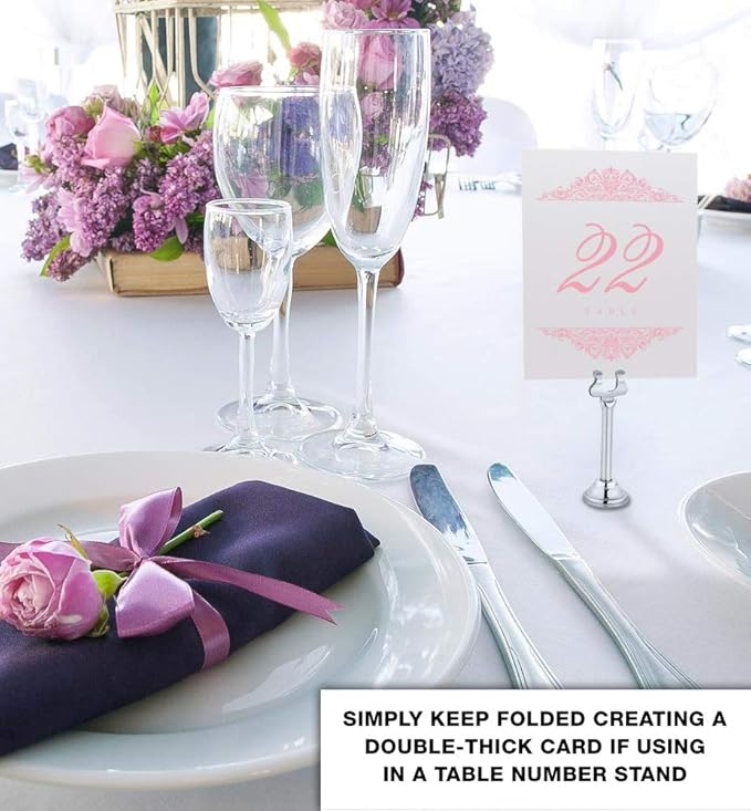 Paisley Wedding Table Numbers, Double Sided, Tent or Use in a Stand - Image 3