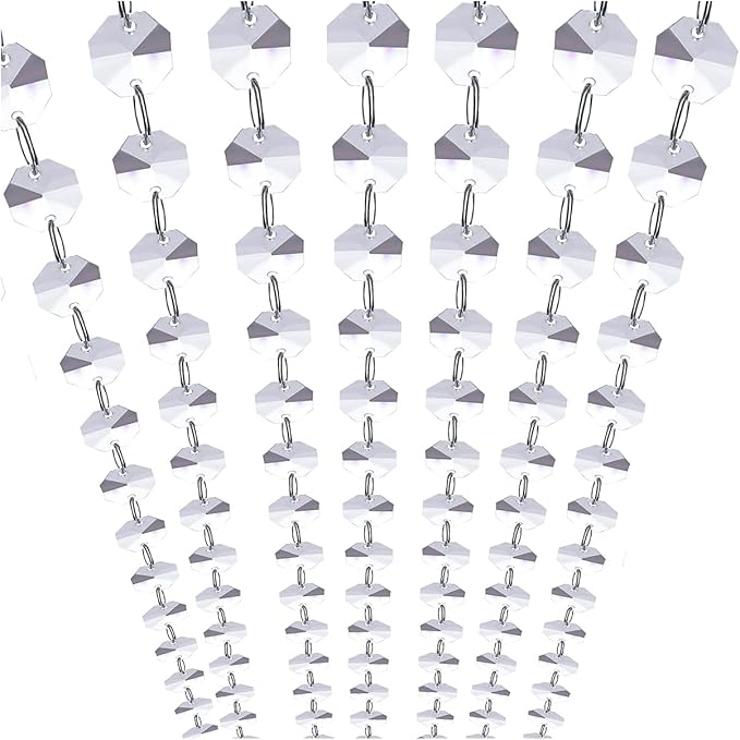 WAZHRMGHG 99FT Clear Acrylic Crystal Garland Strands Hanging Chandelier Bead - Image 2