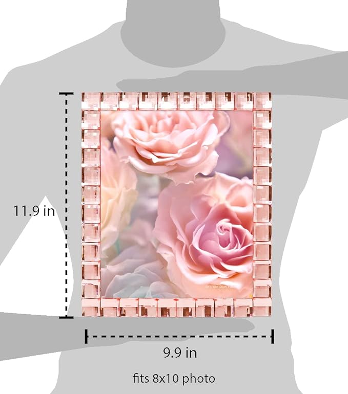 Isaac Jacobs Decorative Sparkling Jewel Picture Frame, Photo Display & Home - Image 3