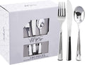 WDF 180 Pieces Silver Plastic Silverware by WDF