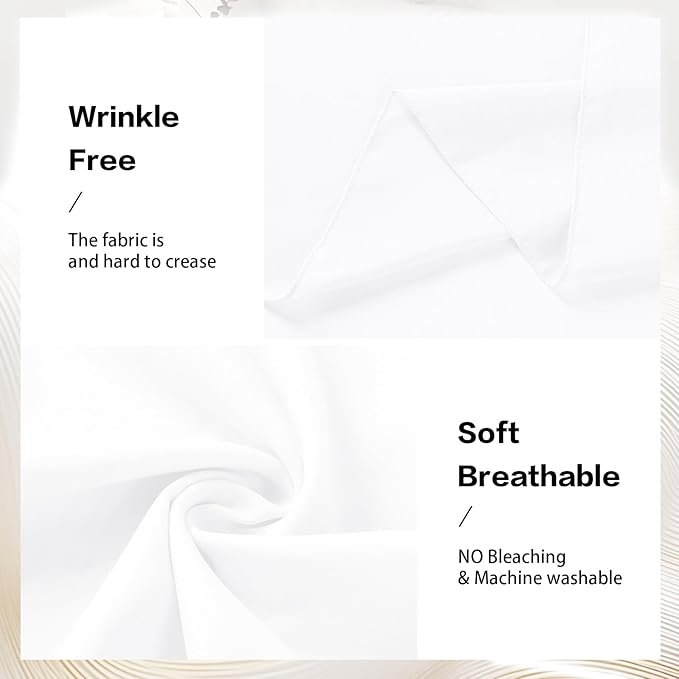 VOK White Wedding Arch Draping Fabric Chiffon Fabric, 29in x 18Ft 2 Panels - Image 4