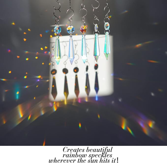 20PCS Chandelier Icicle Crystal Prisms Suncatcher, 55mm Chandelier Crystals - Image 3