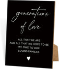 Wedding Signs for Reception, 8x11 Black Minimalist Style Love Signs for Wedding by TCJIU