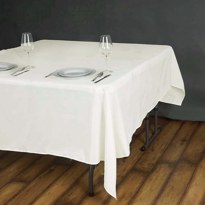 Efavormart 70" Square Linens Ivory Wholesale Linens Polyester Square Linen by efavormart