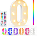 Pooqla Colorful Light Up Numbers, 35 Colors LED Marquee Number Lights by Pooqla