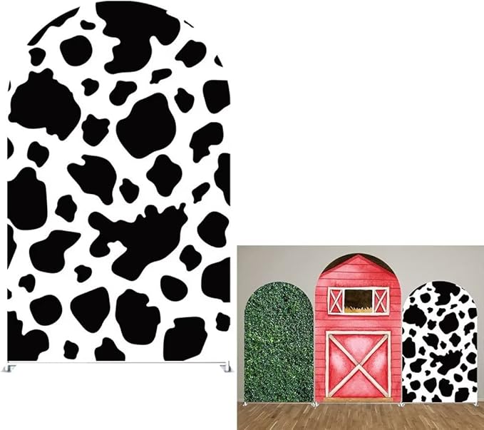 Arch Backdrop Chiara Arch Stand Covers Stretchy Spandex Fabric Cow Pattern by NIVIUS+PHOTO
