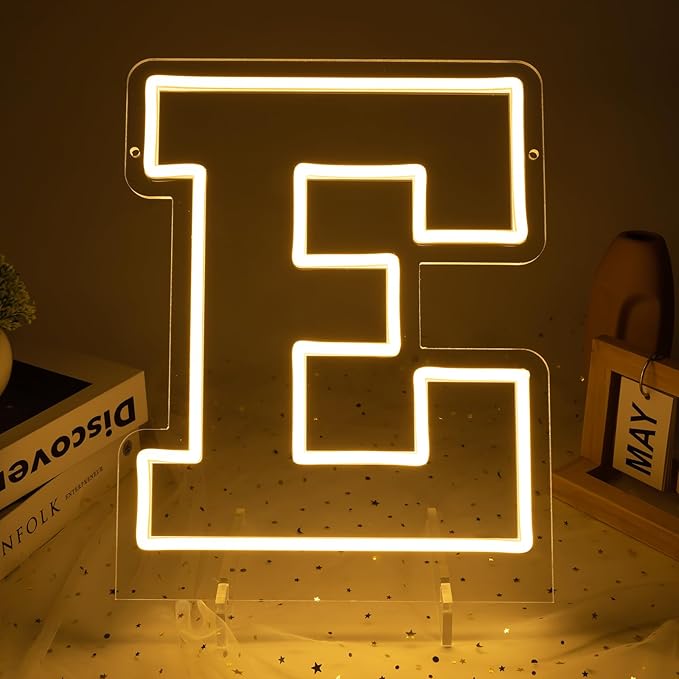 Light Up Letters E, Led Marquee Letter Lights Neon Sign, 13.9" Height by MissAudrey