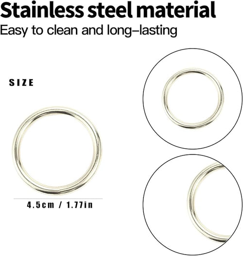 10 Pcs Silver Napkin Rings - Image 2