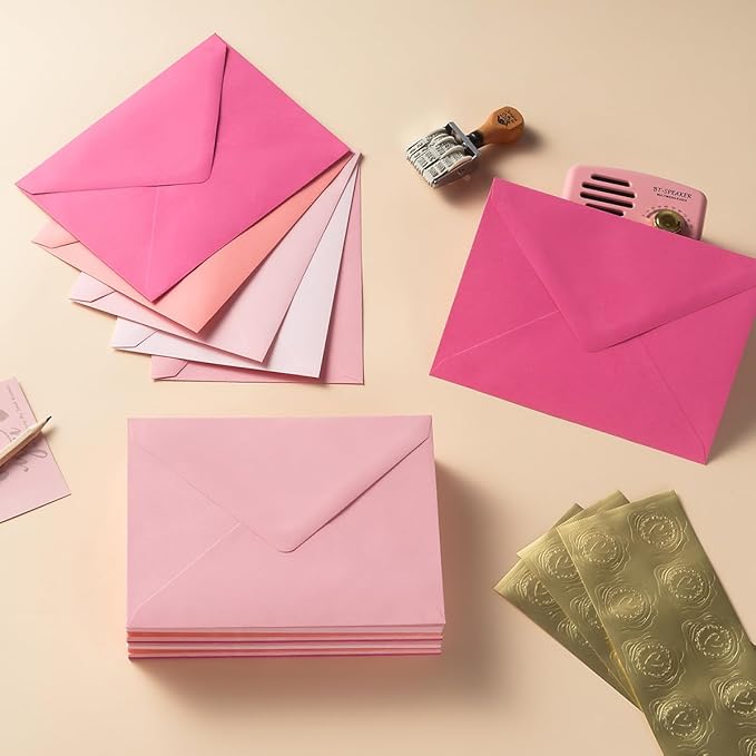 50 Pack Colored A7 Invitation Envelopes 5x7 - Image 4