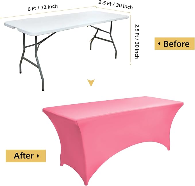 6-Pack 6ft Spandex Table Covers - Image 7
