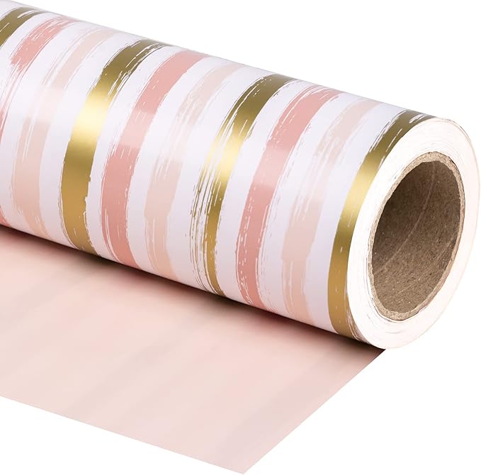 WRAPAHOLIC Reversible Pink Wrapping Paper by WRAPAHOLIC