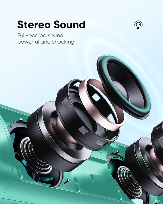 Bluetooth Speaker with HD Sound, Portable Wireless, IPX5 Waterproof, TWS Pairing - Image 2