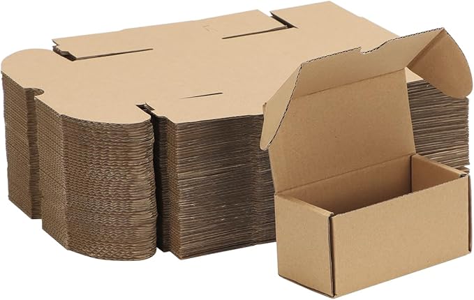 MEBRUDY 4.6x2.2x2.2 Inches Small Shipping Boxes Pack of 50, Corrugated by MEBRUDY