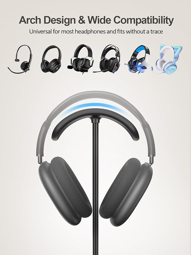 TopMade 5 in 1 Headphone Stand for Desk - Image 4