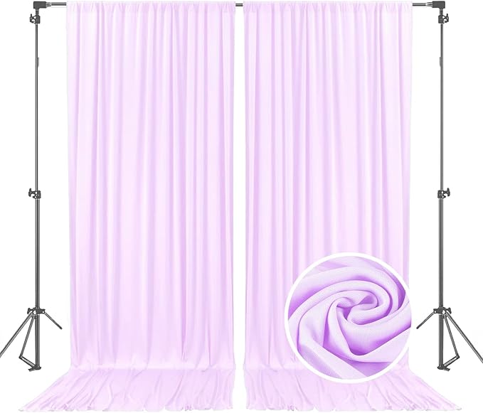 10 x 7 Feet Lavender Backdrop Curtain by ZEBMOON