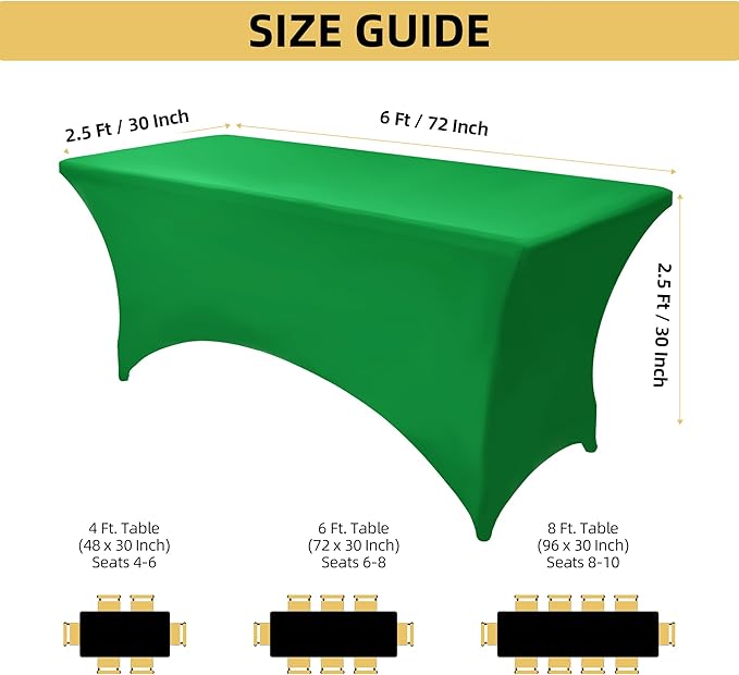 6-Pack 6ft Spandex Table Covers - Image 4