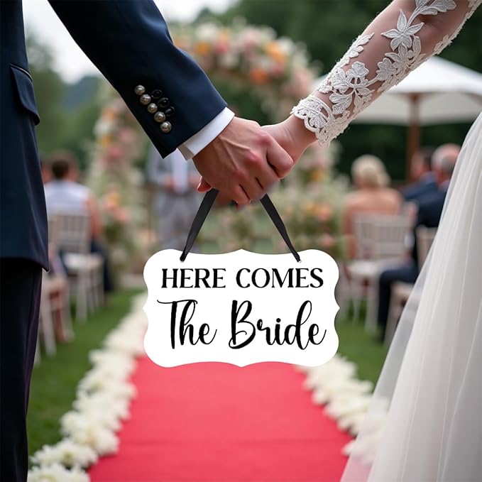 Acrylic Wedding Sign, Ring Bearer Sign, Here Comes The Bride Sign, - Image 2