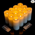 antizer Flameless Candles Battery Operated Real Wax LED Candles Set of 12 by Antizer
