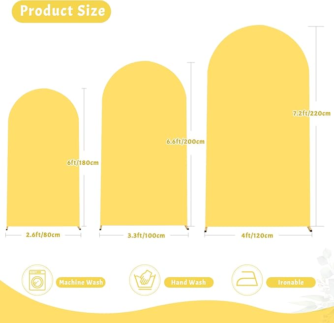 6.6FT Yellow Arch Backdrop Cover - Image 3