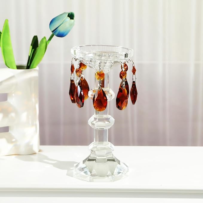 10pcs Crystal Prisms Chandelier Amber Ornament Pendants Rainbow Maker 38mm Drop - Image 6