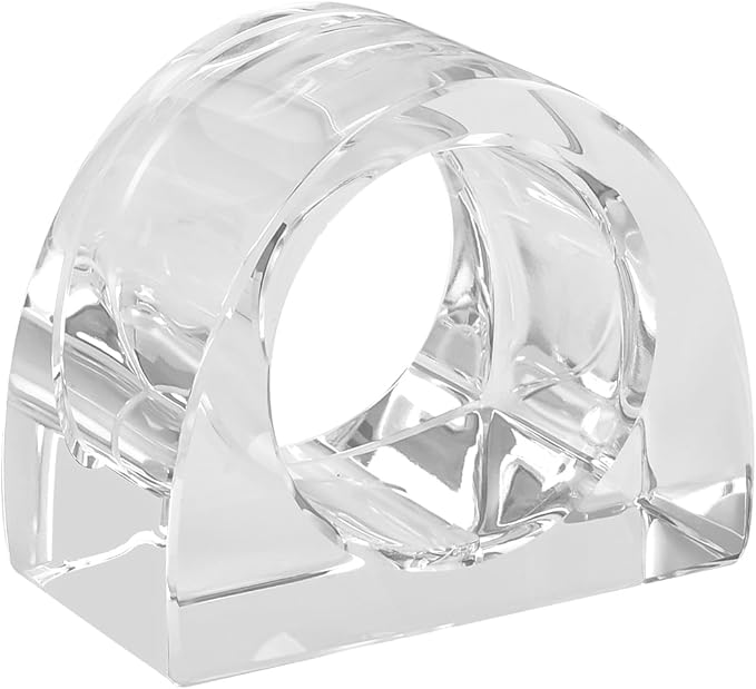 Crystal Napkin Rings, Elegant Dining Table Holders - Image 9