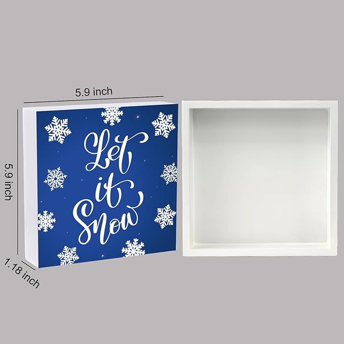 Winter Decorations Indoor Winter Decor Let It Snow Home Room Snowflakes Table - Image 2