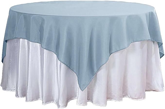 Efavormart 70" Square Linens Dusty Blue Wholesale Linens Polyester Square Linen - Image 7