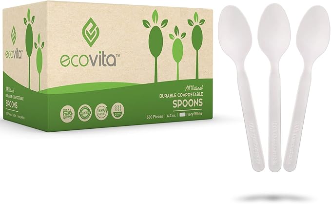 Ecovita 100% Compostable Spoons by Ecovita