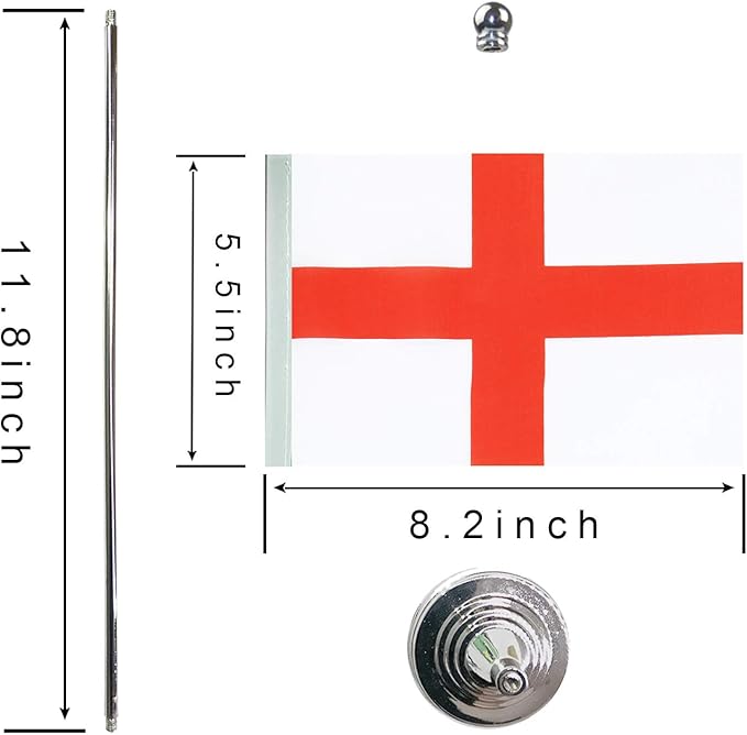 GentleGirl.USA England Table Flags, Stick Small Mini England people Flag Office - Image 2